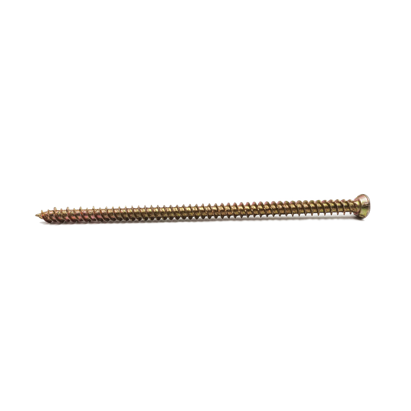 Șurub autofiletant cu cap plat mic Torx drive galvanizat galben