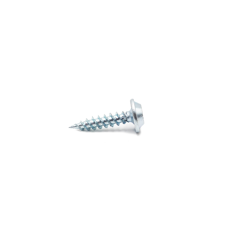 Șurub autofiletant cu cap de napolitană Phillips drive non-standard, placat cu zinc alb