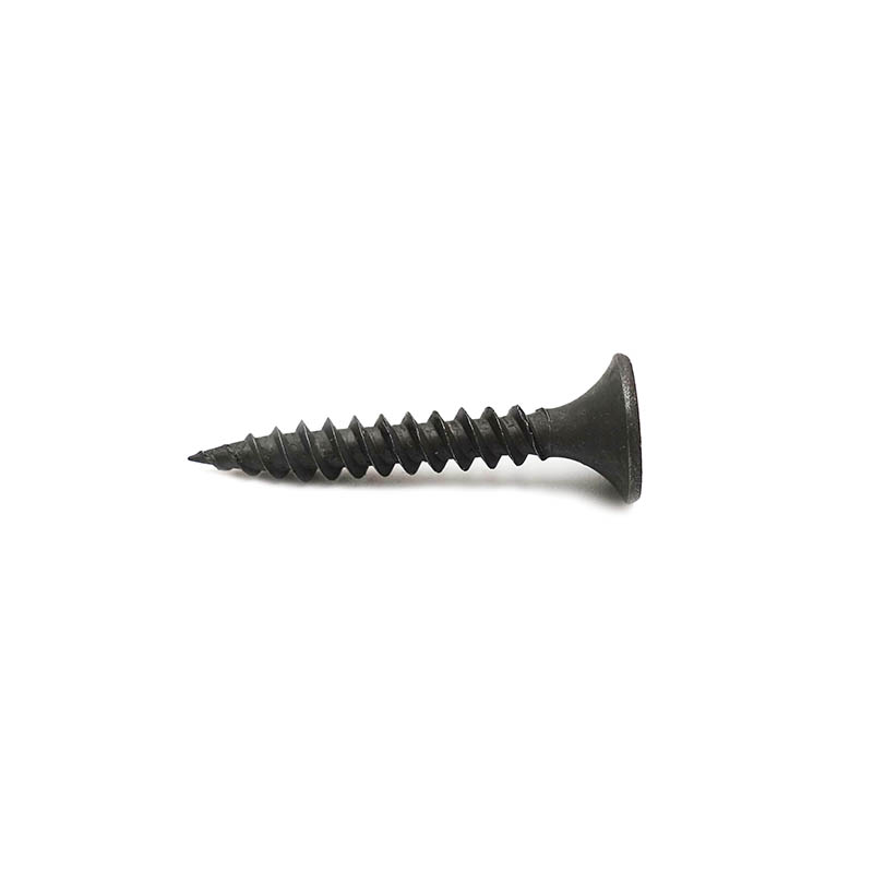 Șurub pentru gips-carton cu cap bombă Phillips, filet fin fosfatat negru2