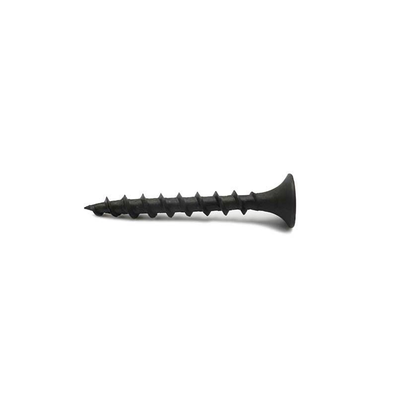 Șurub pentru gips-carton cu cap bombă Phillips, filet gros fosfatat negru1