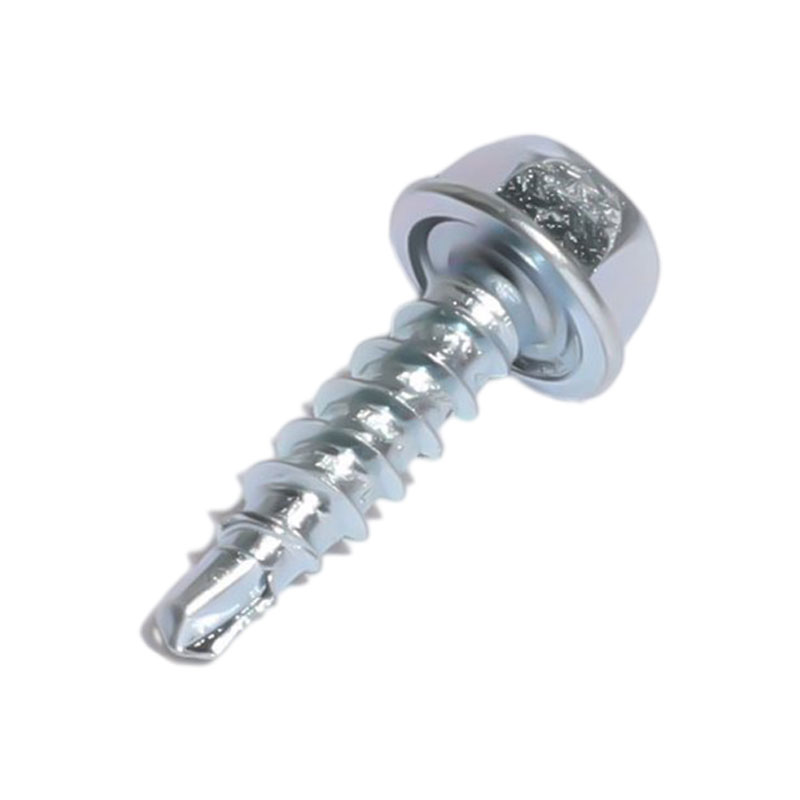 Șurub cu cap hexagonal bine proiectat cu șaibă șuruburi autoforante placate cu zinc