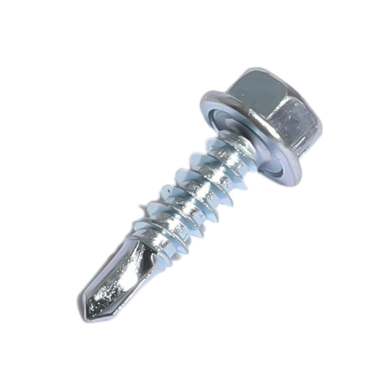 Șurub autoforant cu șaibă hexagonală placat cu zinc