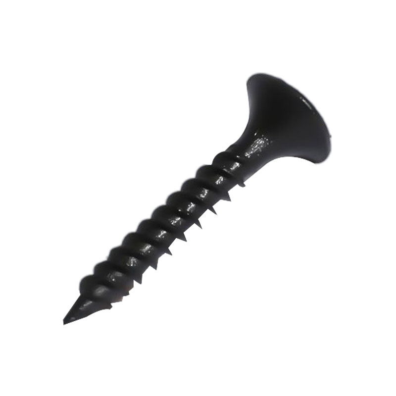 Șurub pentru plăci de gips-carton Phillips cu cap bombă, filet fin, fosfatat negru