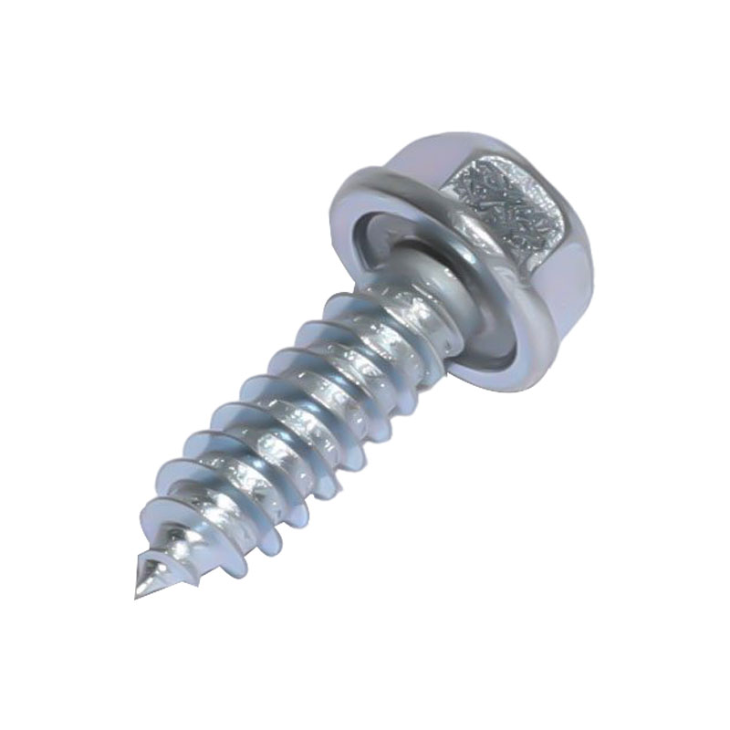Șurub autofiletant cu șaibă hexagonală placat cu zinc