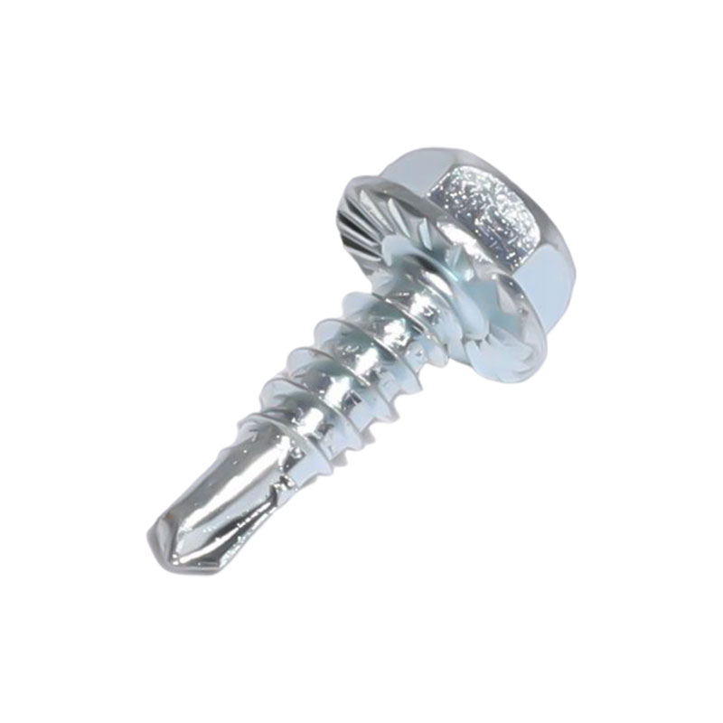 Cap șaibă hexagonal cu șurub zimțat autoforant, placat cu zinc